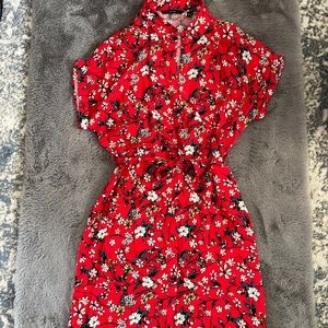 NWOT Eco-friendly viscose belted floral dress | Vero Moda